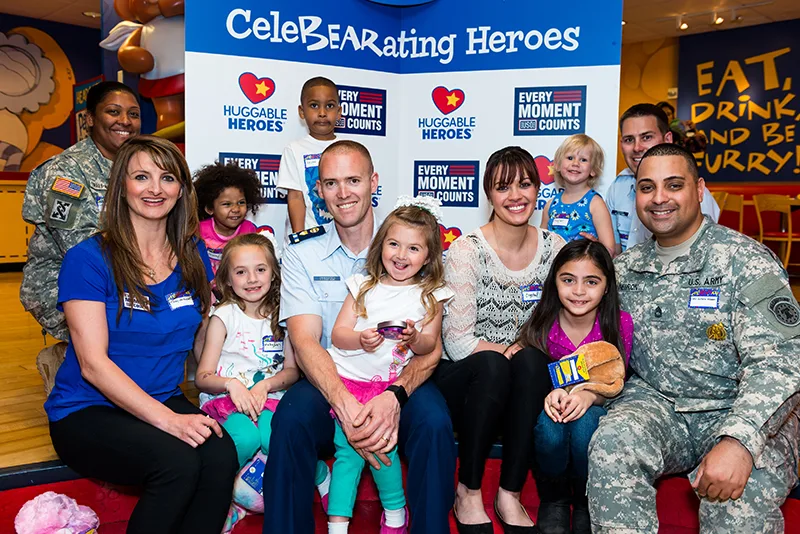 military families at build a bear workshop
