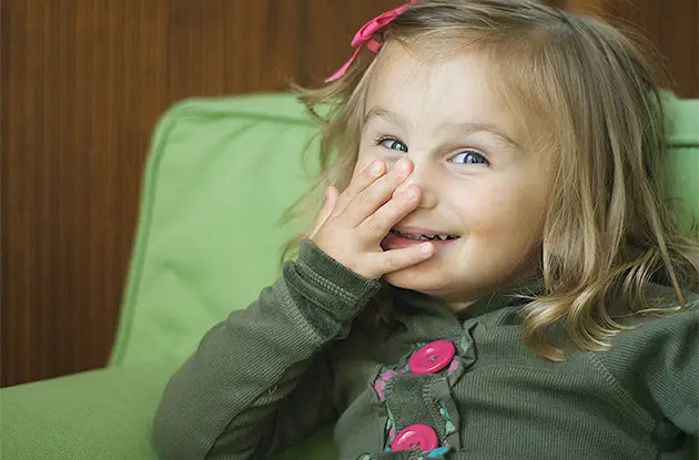 Sydney, photo by Momtographer Adrienne Gray; little girl making a funny face