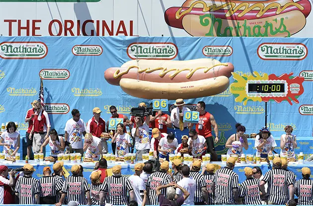 nathan's famous hot dog eating contest