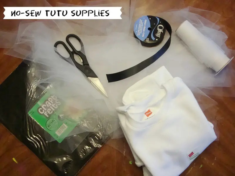 no-sew tutu supplies