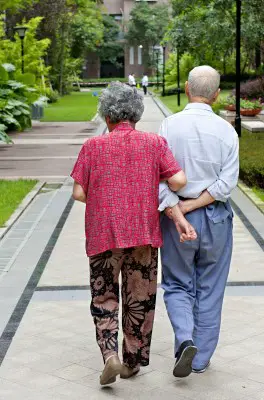 older couple walking 