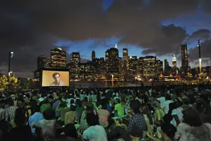 outdoor movie in Brooklyn