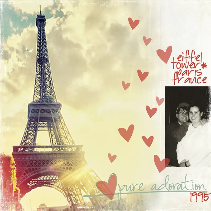 paris scrapbook page