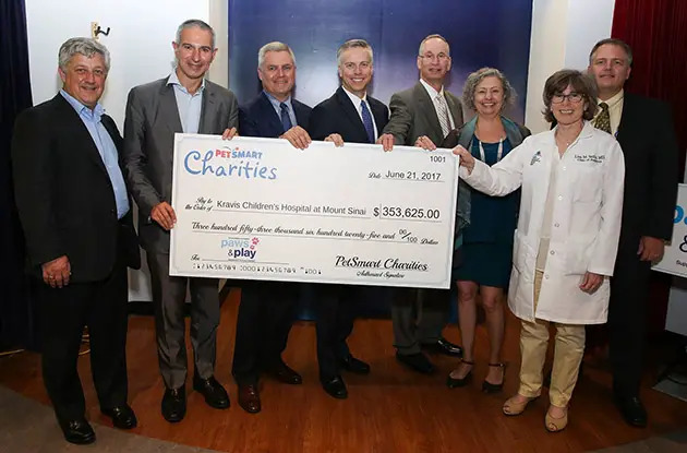 pet smart charities gives mount sinai check