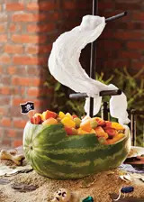 watermelon pirate ship fruit bowl