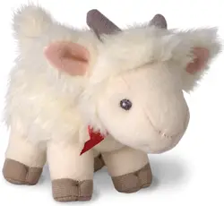 Gertie the goat; cute plush goat, stuffed animal