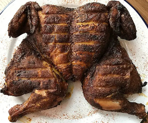 flip bird's spatchcock chicken