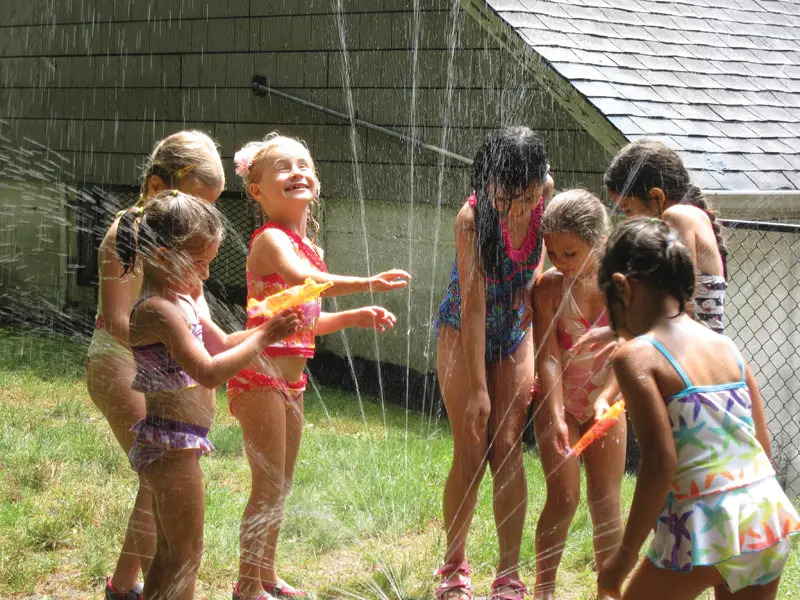 sprinkler fun in summer