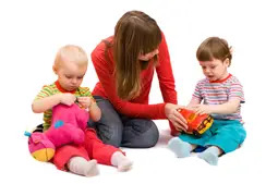 nanny with two children