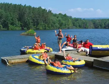 Camp Pocono Trails in Reeders, PA; summer camp at the lake