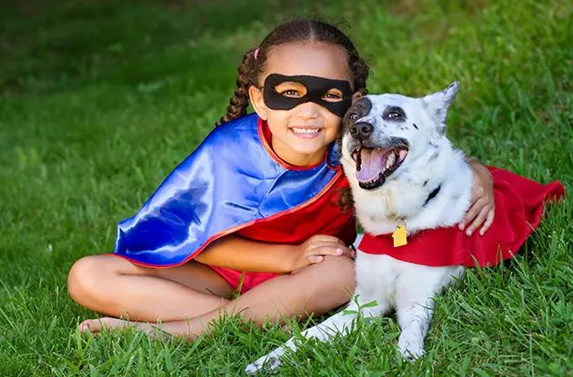 supergirl with dog