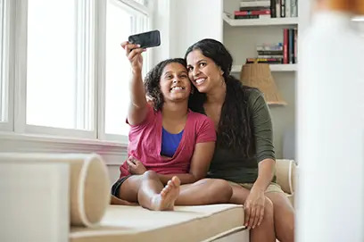 teen girl and mother