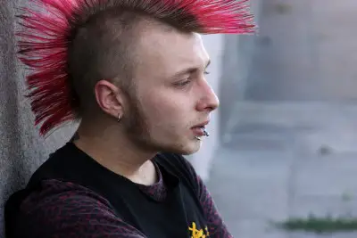 young man with piercings