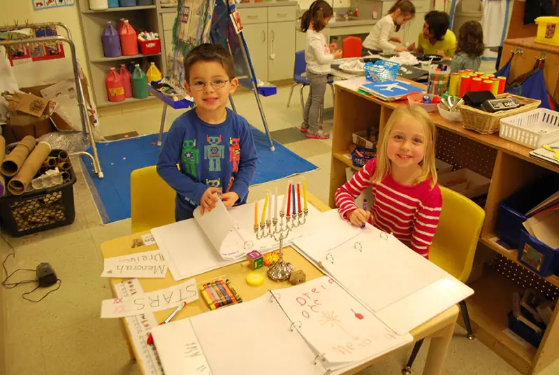 students at the Temple Israel Childhood Center