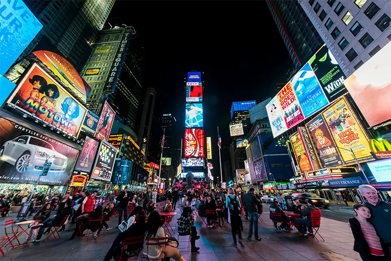 times square at night