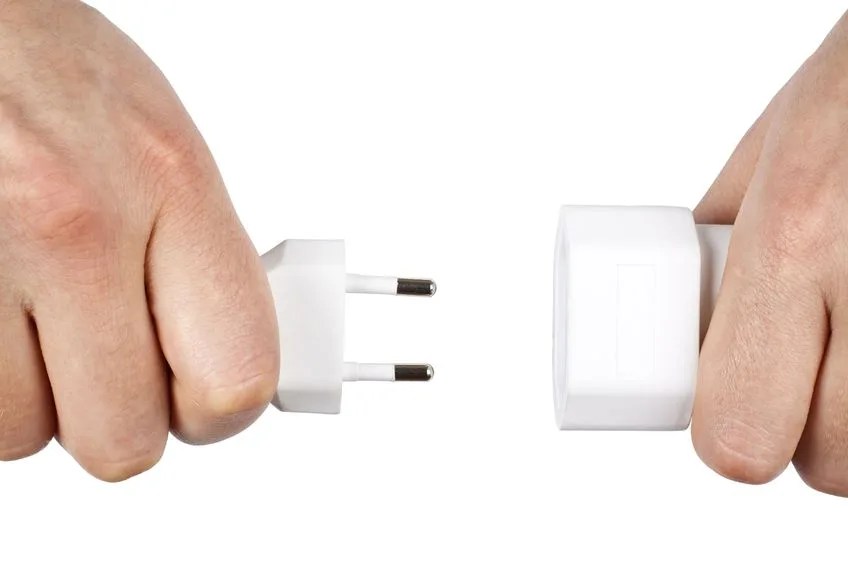 unplugging outlet 