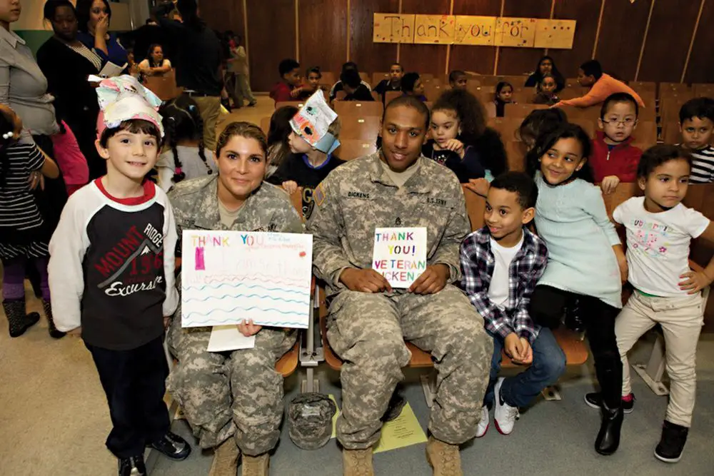 Fort Hamilton military personnel visit Brooklyn school