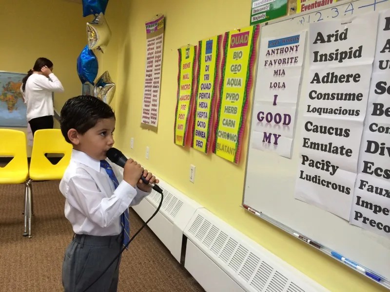 boy reading SAT words