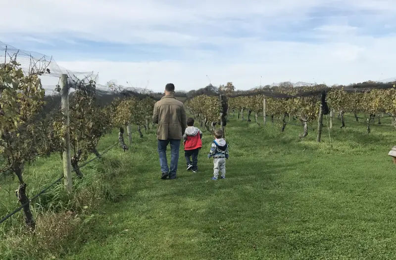 family at vineyard