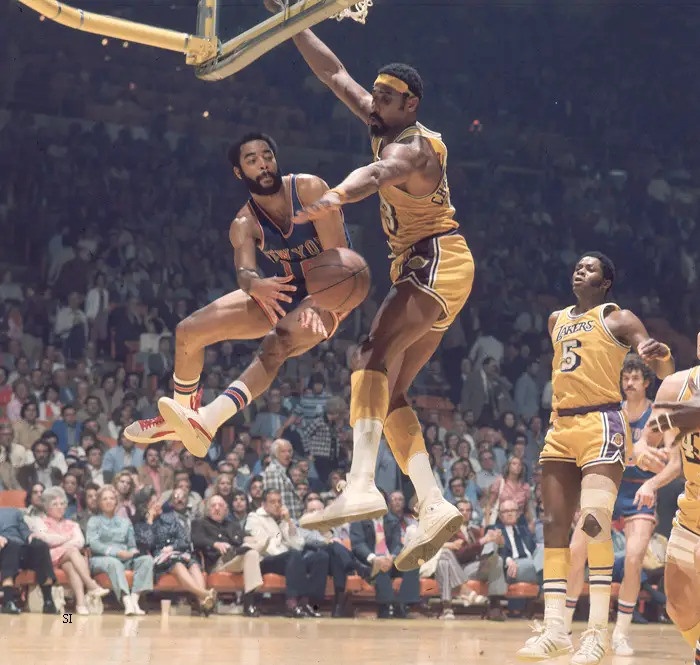 walt clyde fraser making basket as knick