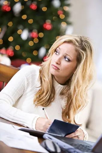woman stressed about the holidays