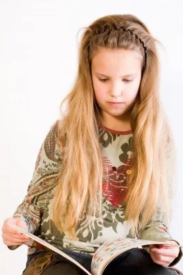 young girl reading