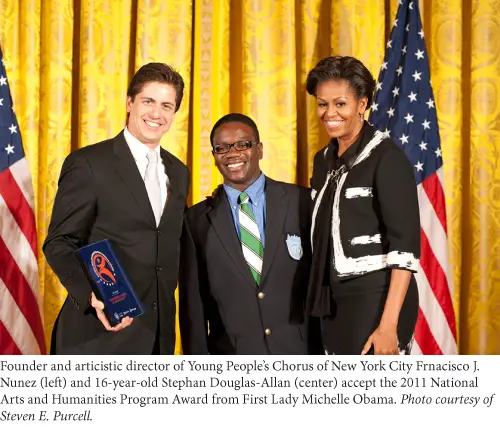 young people's chorus of new york city receives award from michelle obama
