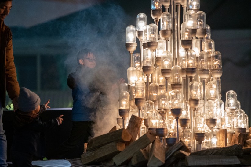 Stunning Island of Warmth Interactive Light Installation Comes to NYC