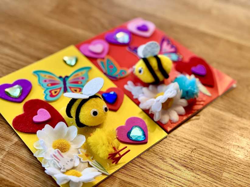 Valentine's Day Crafts for Kids: DIY Bugs Cards