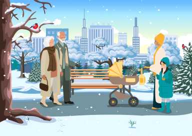 kids and family playing ad doing things in New York city during teh winter