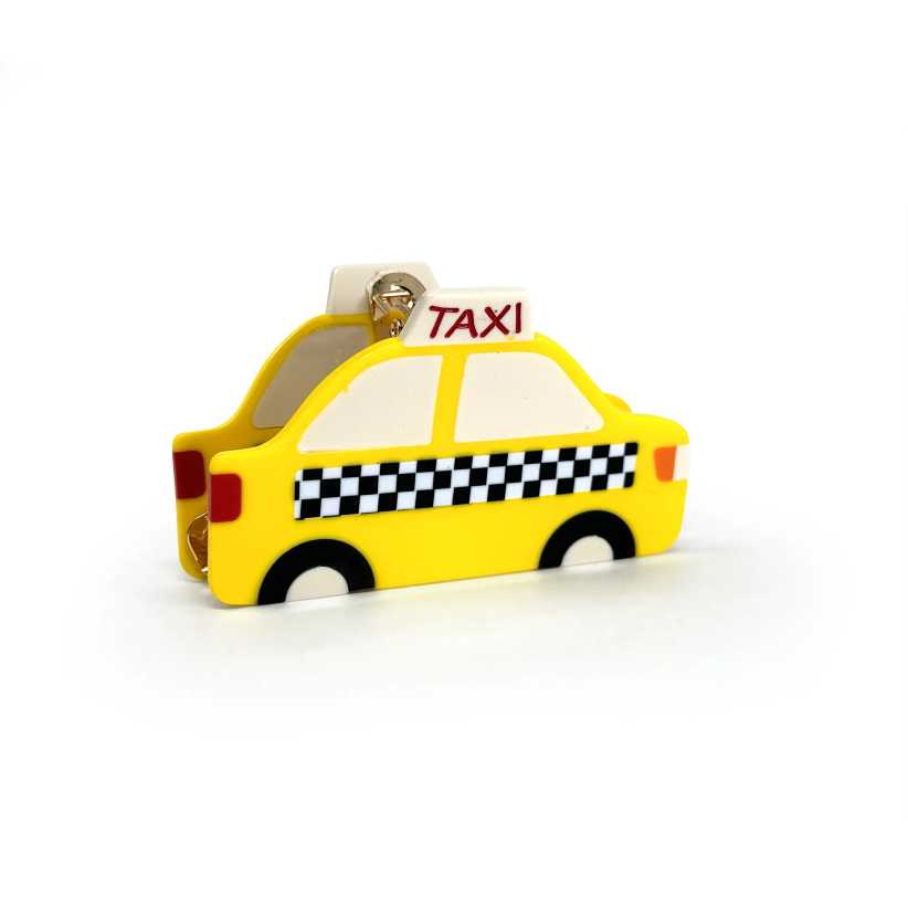 Yellow hair clip inspired by new york city taxi cabs