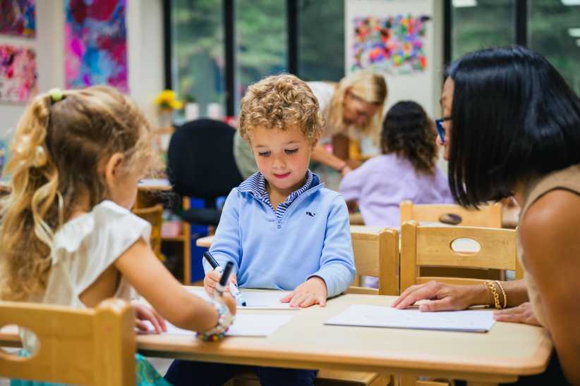 pre-k boy in classroom