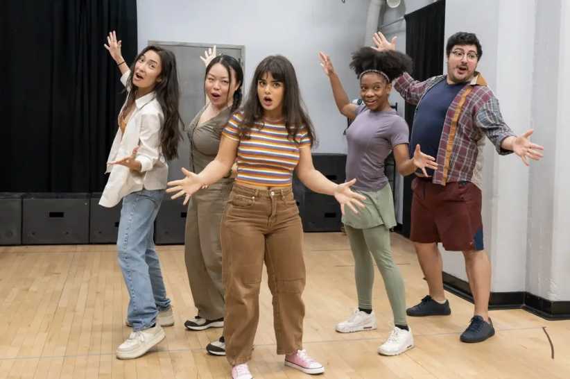 Actors performing a rehearsal for a kid's show, on the things to do with kids in NYC this weekend