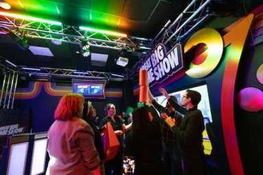 Families at the Great Big Game Show in Times Square