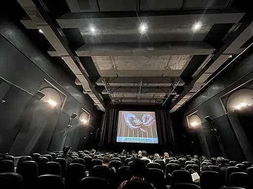 Exterior of Anthology Theater, an indie movie theater in NYC