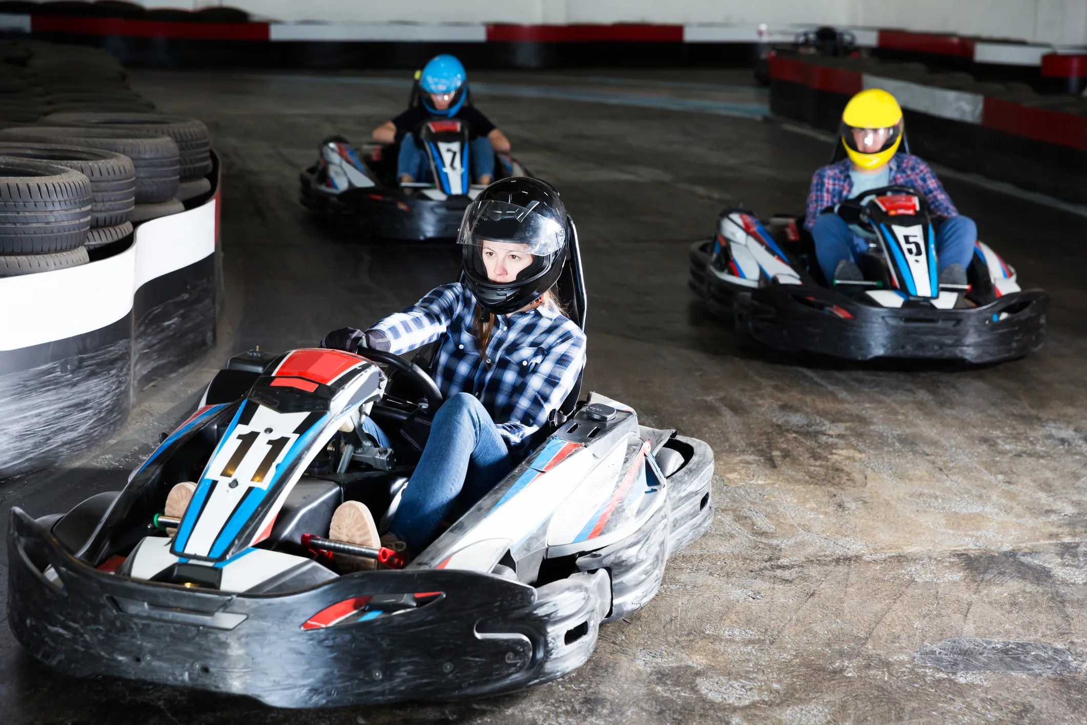 Best Go-Karts Near NYC for Kids & Families: Family racing go-karts indoor