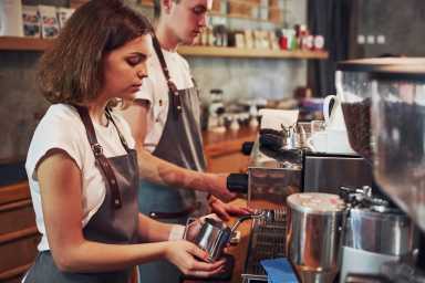 A barista is one of many great jobs for teens.