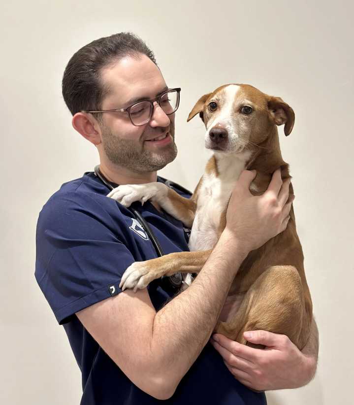 Dr. Dicker and his dog Mowgli, Veterinary Specialty & Emergency Center